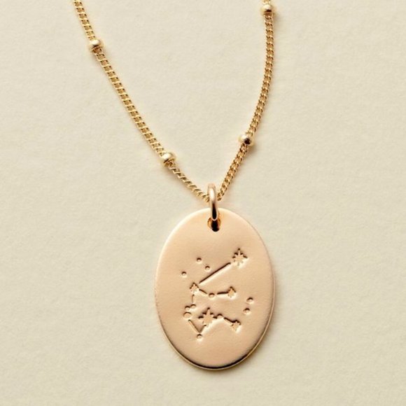 Aquarius Zodiac Necklace - Sterling Silver or Gold Plated  Aquarius Minimalist Star Zodiac Charm Necklace